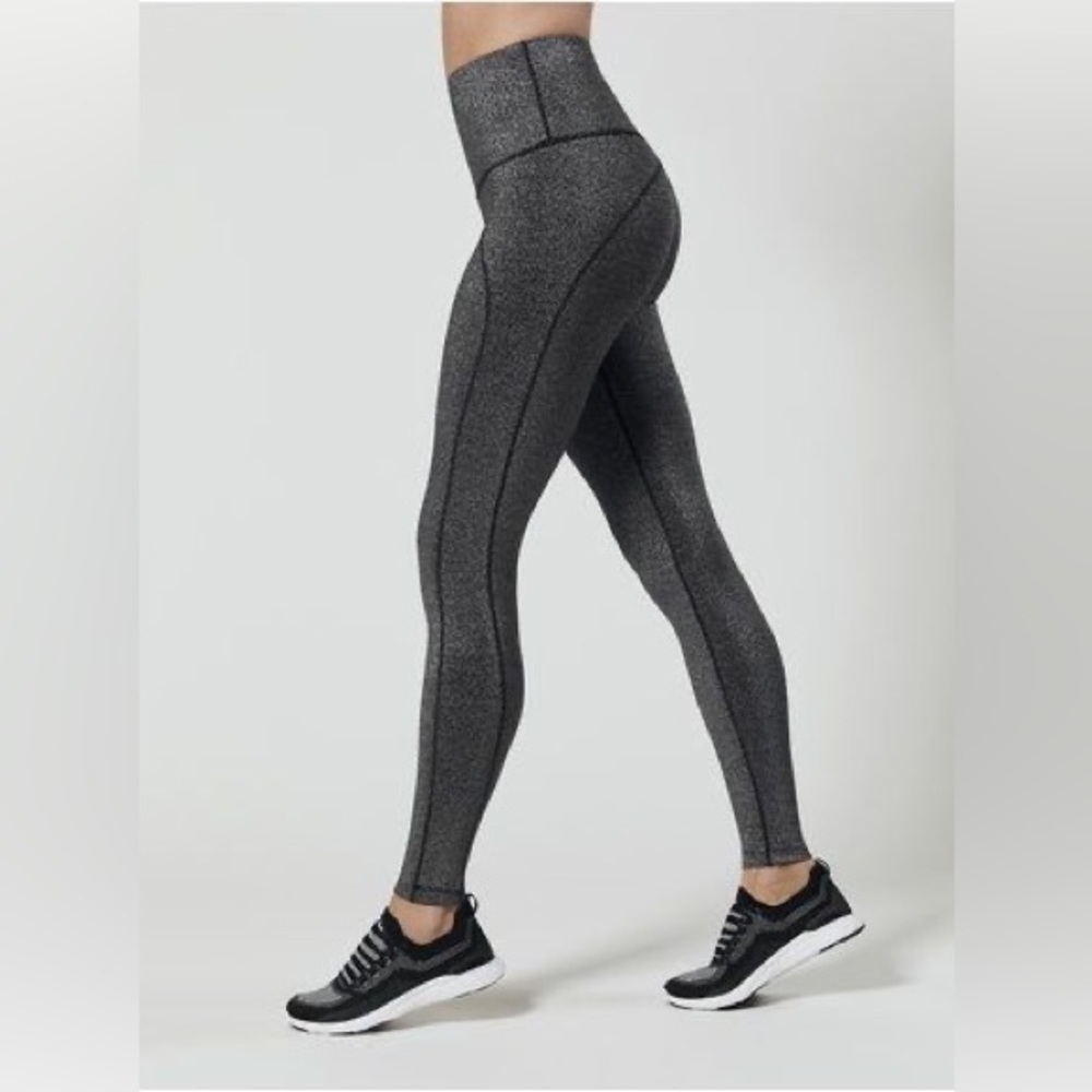 Nylora Watson Gunmetal metallic gray Sparkle Leggings size XS
